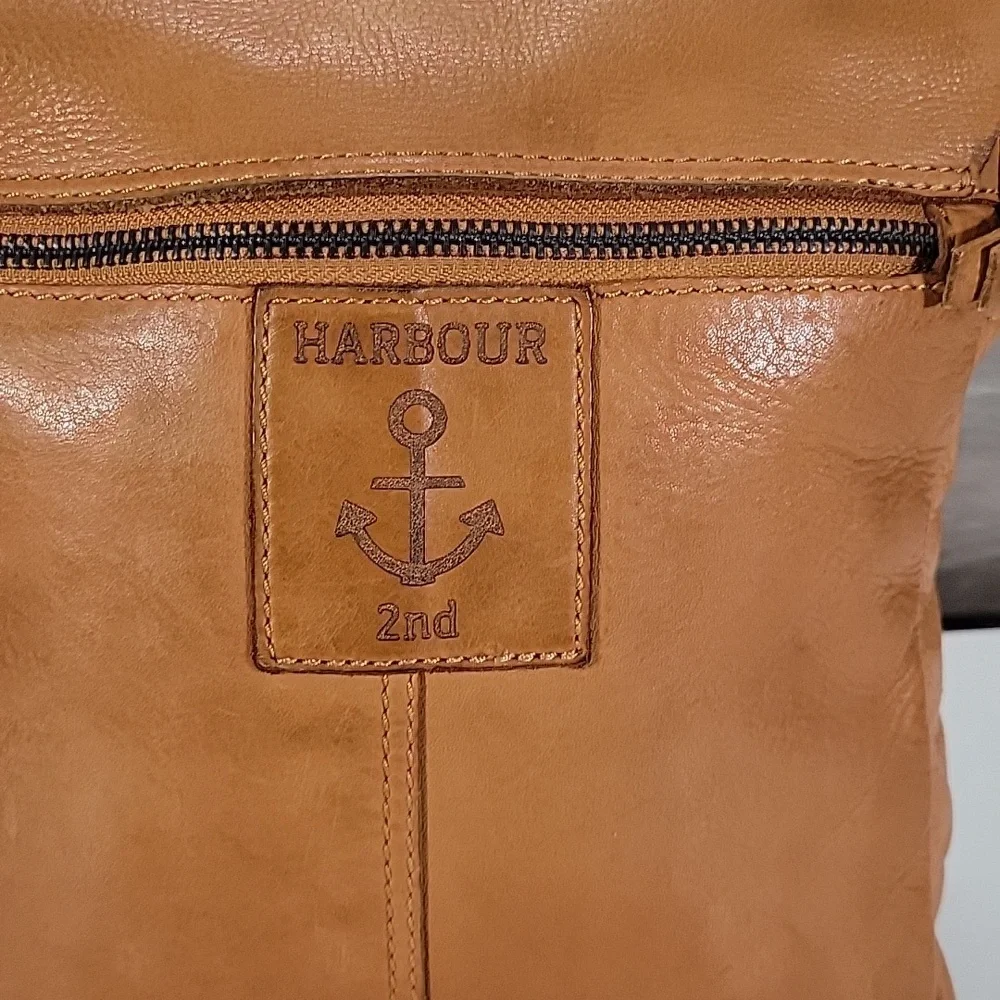 Harbout 2nd for Anthropologie Tan Leather Crossbody Bag